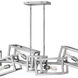 Ensemble LED 62 inch Polished Nickel Chandelier Ceiling Light, Linear & Oval