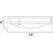 Linear LED 16 inch Satin Nickel Flush Mount Ceiling Light