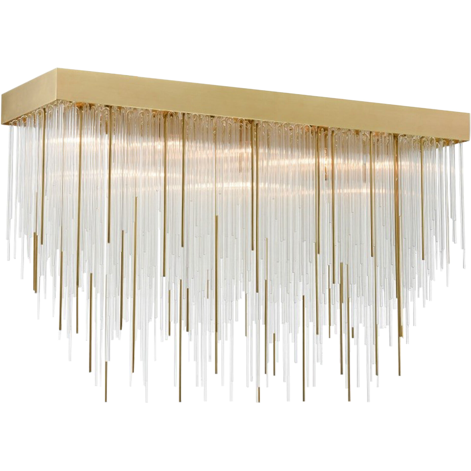 Waterfall 27 Light 18 inch Aged Brass Chandelier Ceiling Light