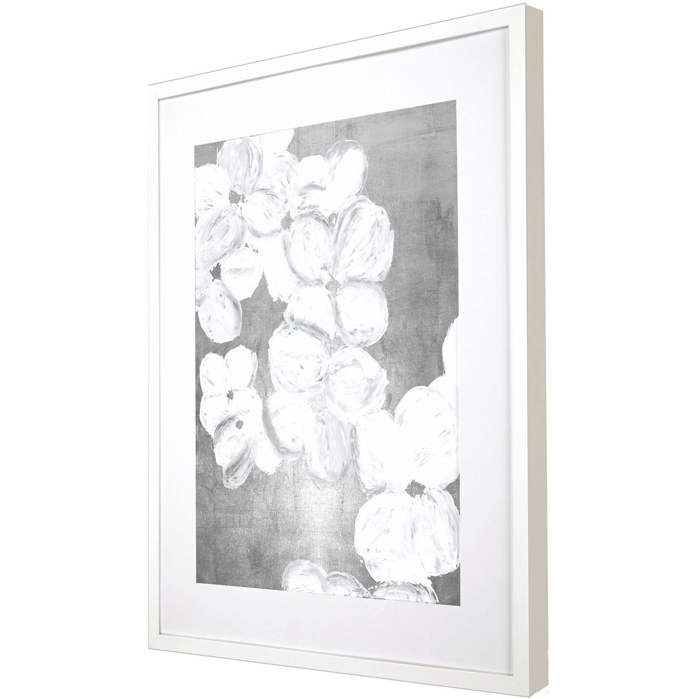 Spring Cascade Spring Tumble White and Gray and Metallic Framed Art, The Studio