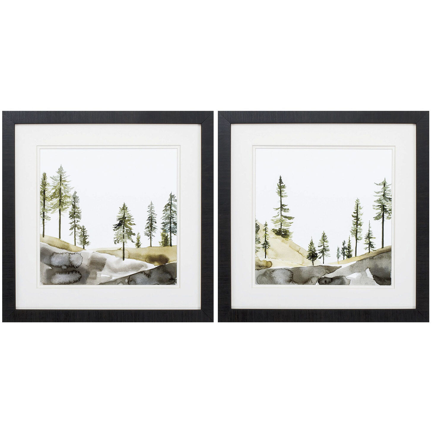 Landscapes Green and Brown Framed Art, Propac
