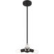 Copenhagen 3 Light 13 inch Black Mini Chandelier Ceiling Light