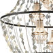 Selene 5 Light 38 inch Matte Black with Satin Brass and Clear Chandelier Ceiling Light