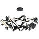 Chaos LED 61 inch Black Chandelier Ceiling Light in 61in., 31