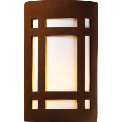 Ambiance Cylinder LED 10 inch Agate Marble Outdoor Wall Sconce in 1000 Lm LED, Small