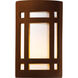 Ambiance Cylinder LED 10 inch Agate Marble Outdoor Wall Sconce in 1000 Lm LED, Small