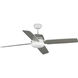 Cortland 56 inch Satin White with White/Silver Blades Ceiling Fan