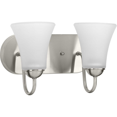 Classic 2 Light 13 inch Brushed Nickel Bath Vanity Wall Light