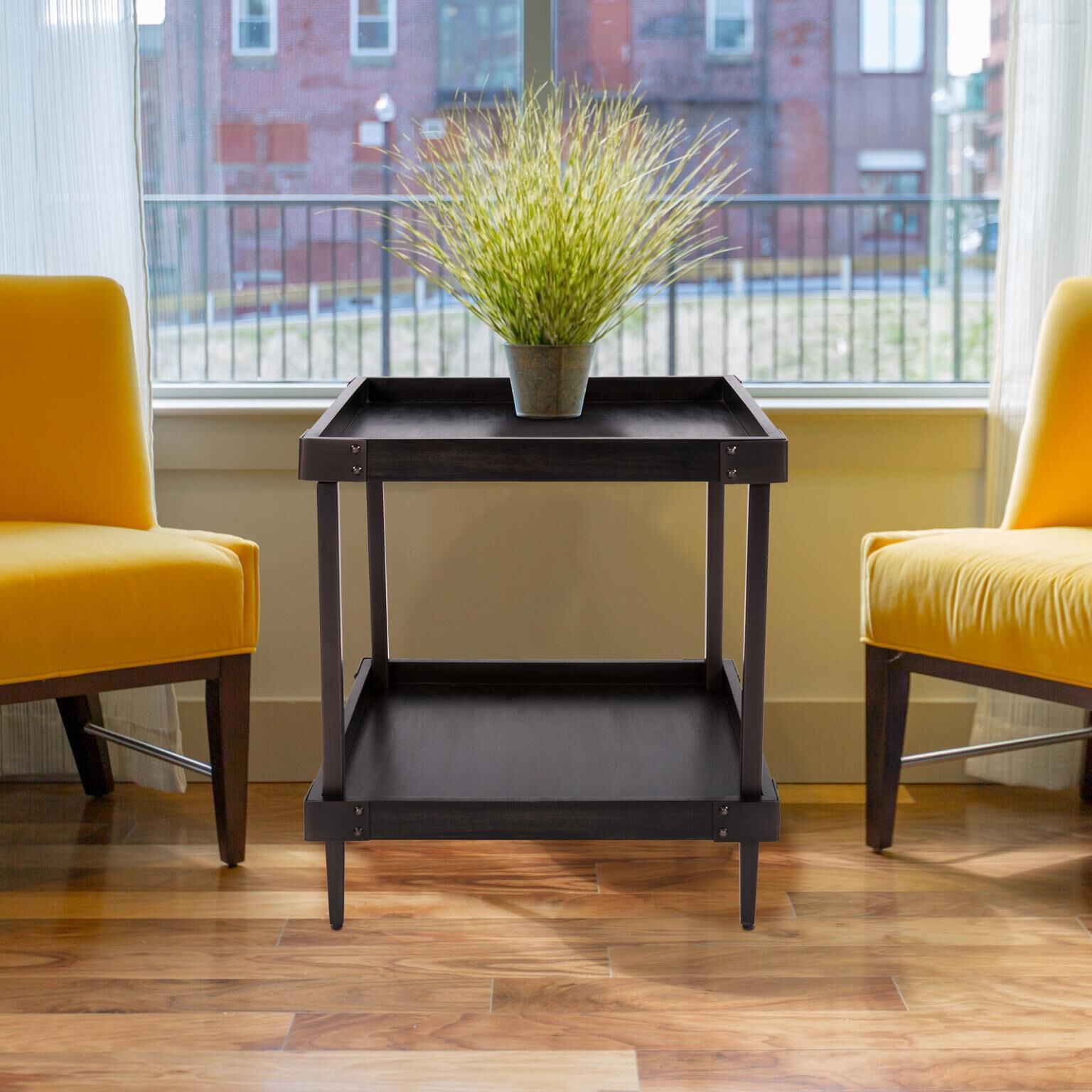 Avenue 24 X 22 inch Dark Bronze Side Table