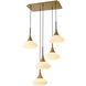 Duco 5 Light 30.51 inch Antique Brass Chandelier Ceiling Light, Large