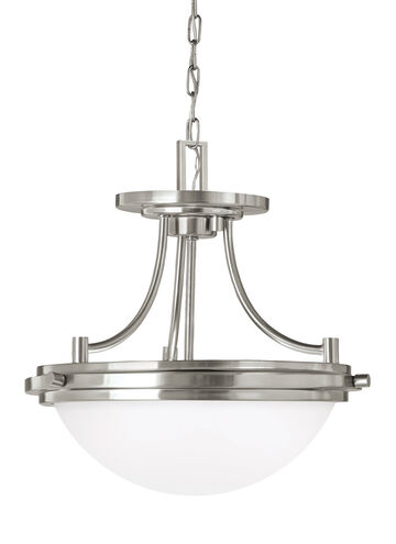 Winnetka 2 Light 14.25 inch Brushed Nickel Semi-Flush Convertible Pendant Ceiling Light