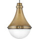 Oliver 1 Light 14.25 inch Heritage Brass with Black Oxide Indoor Pendant Ceiling Light