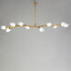 Blossom LED 17.25 inch Natural Aged Brass Multi-Light Pendant Ceiling Light