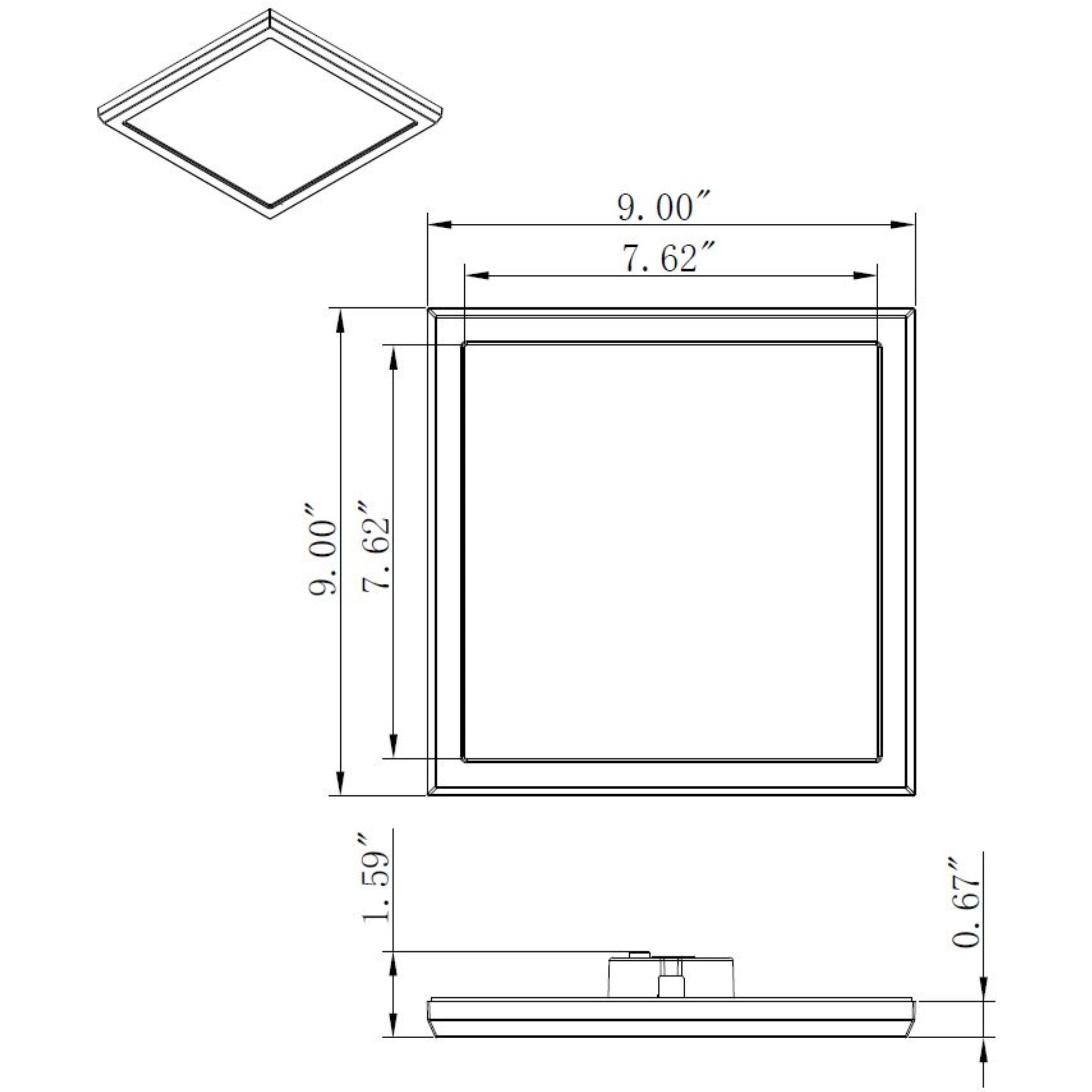 Blink LED 9 inch White Flush Mount Ceiling Light