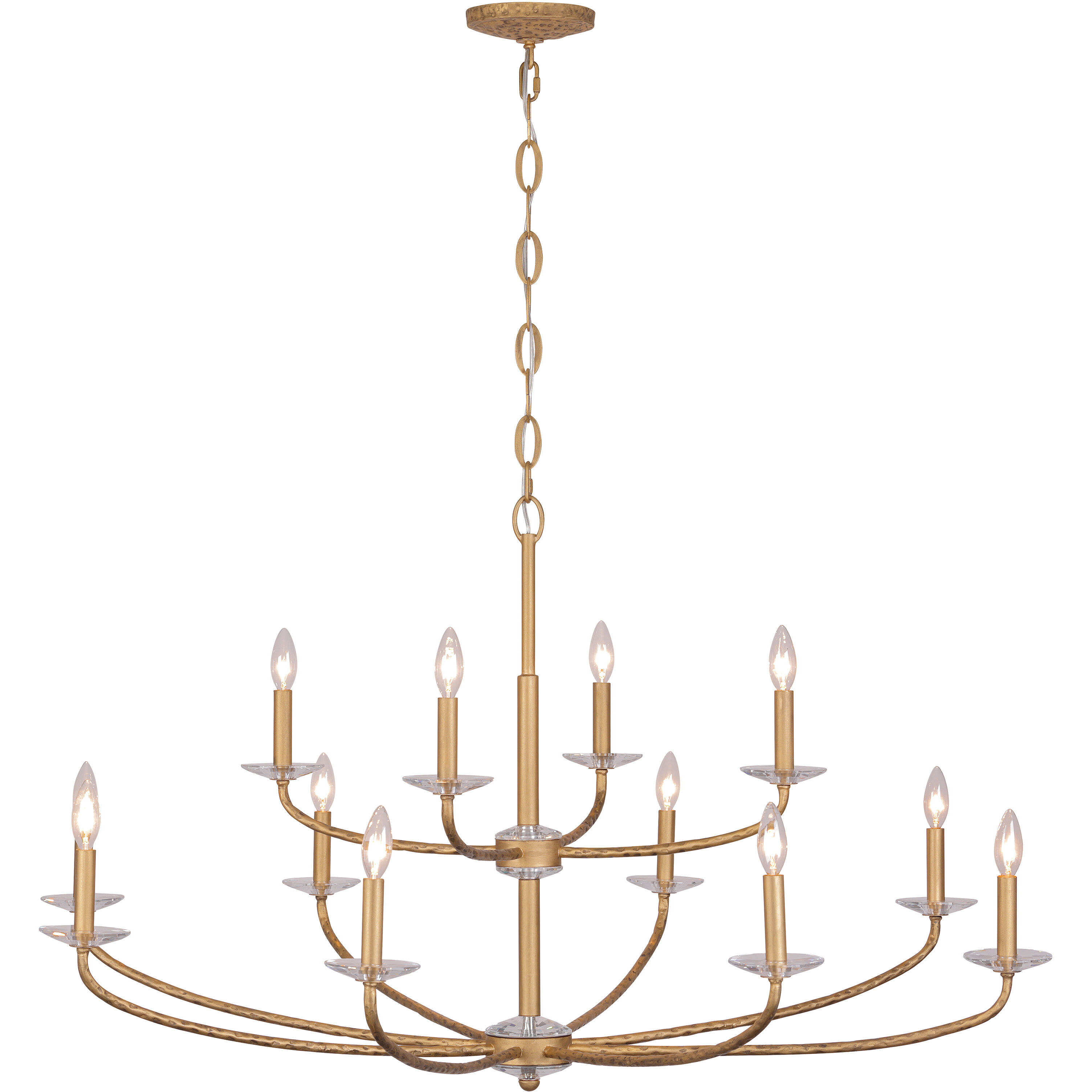 Atella 12 Light 48 inch Ashen Gold Chandelier Ceiling Light