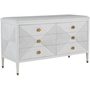 Julia Alabaster White / Stained Gold Chest
