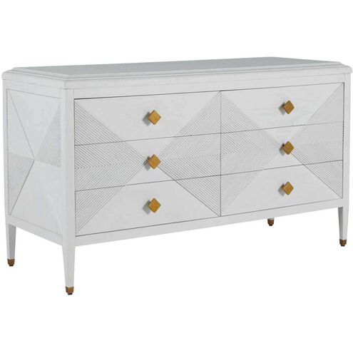 Julia Alabaster White / Stained Gold Chest
