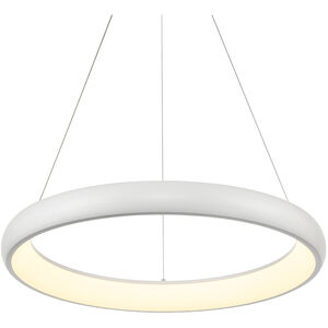 Cortana LED 24.25 inch Black with White Pendant Ceiling Light