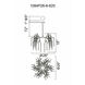 Anita 6 Light 26 inch Black Down Chandelier Ceiling Light