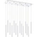 Forest LED 9.75 inch Chrome Chandelier Ceiling Light in 37, Matte White Steel, 14