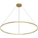 Cerchio LED 70.88 inch Brushed Gold Pendant Ceiling Light
