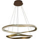 Oakley LED 32 inch Brushed Gold Dining Chandelier Ceiling Light