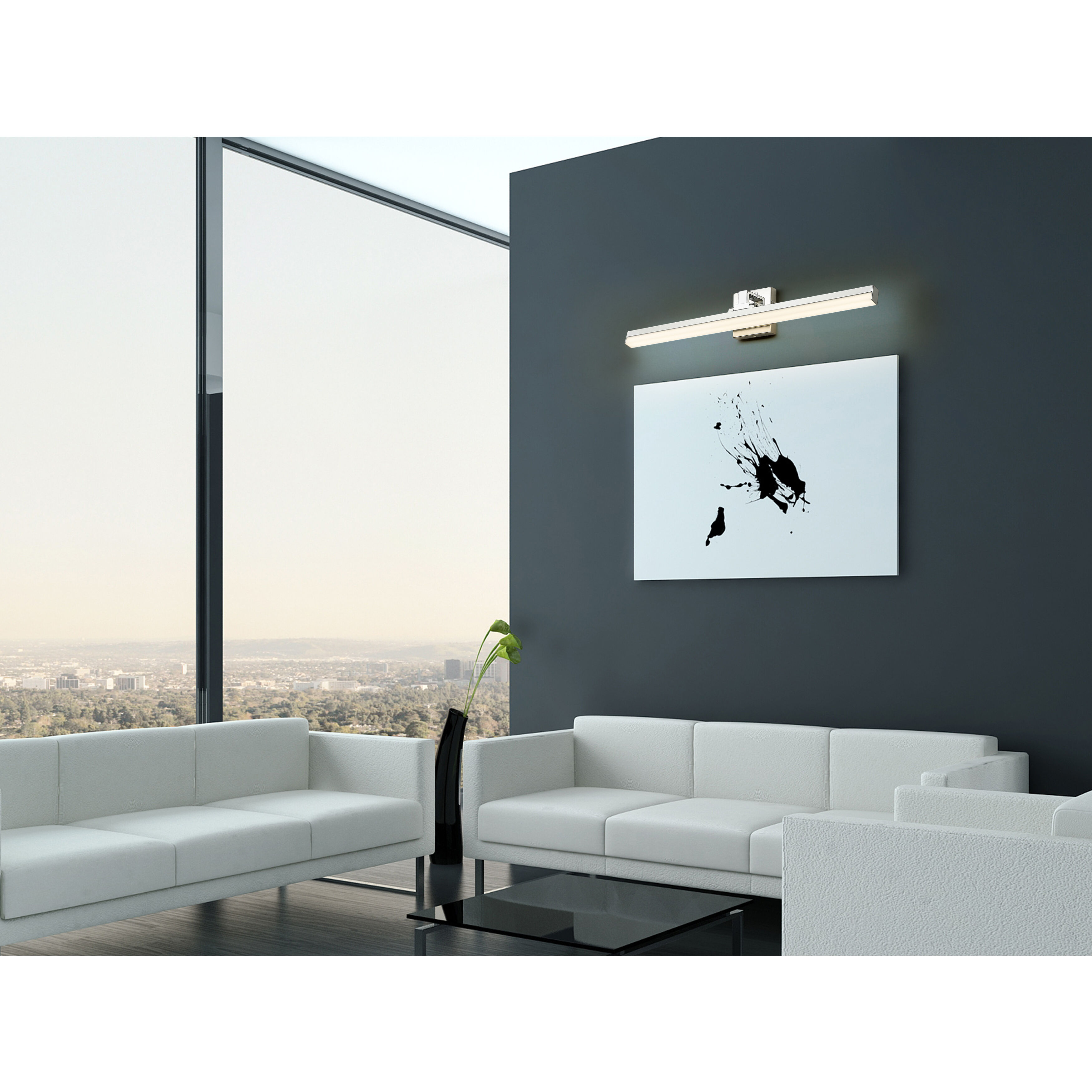 Liam LED 32 inch Chrome Vanity Wall Light