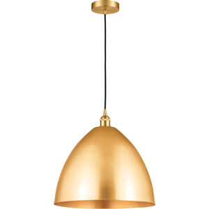 Edison Dome LED 16 inch Satin Gold Mini Pendant Ceiling Light