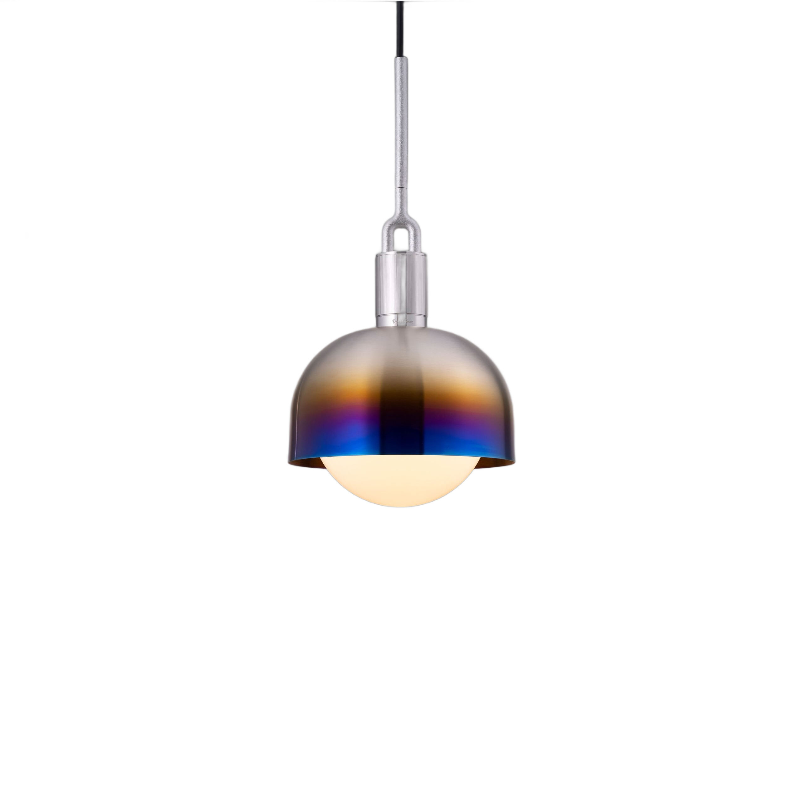 Forked LED 7.87 inch Burnt Steel Pendant Ceiling Light