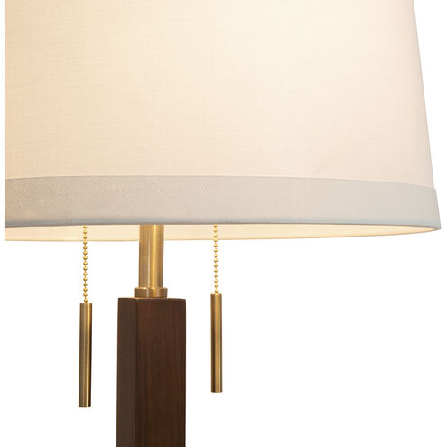 Swiss Cross 29 inch 23.00 watt Dark Walnut and Weathered Brass Table Lamp Portable Light
