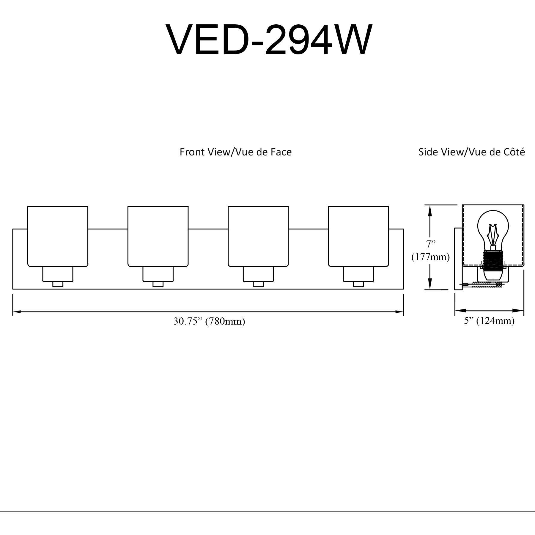 Veda 4 Light 30.75 inch Matte Black Vanity Light Wall Light in White Opal
