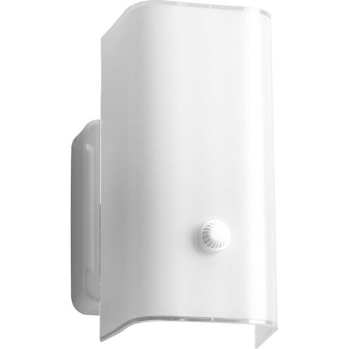 White Glass 1 Light White Bath Vanity Wall Light