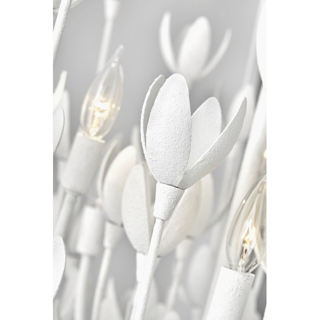 Lisa McDennon Flora 6 Light 26.25 inch Textured Plaster Indoor Chandelier Ceiling Light