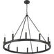 Dutton 12 Light 42.5 inch Coal Black Chandelier Ceiling Light