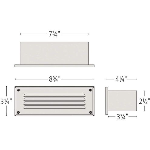Hardy Island Louvered 12v 1.50 watt Matte Bronze Landscape Brick Light