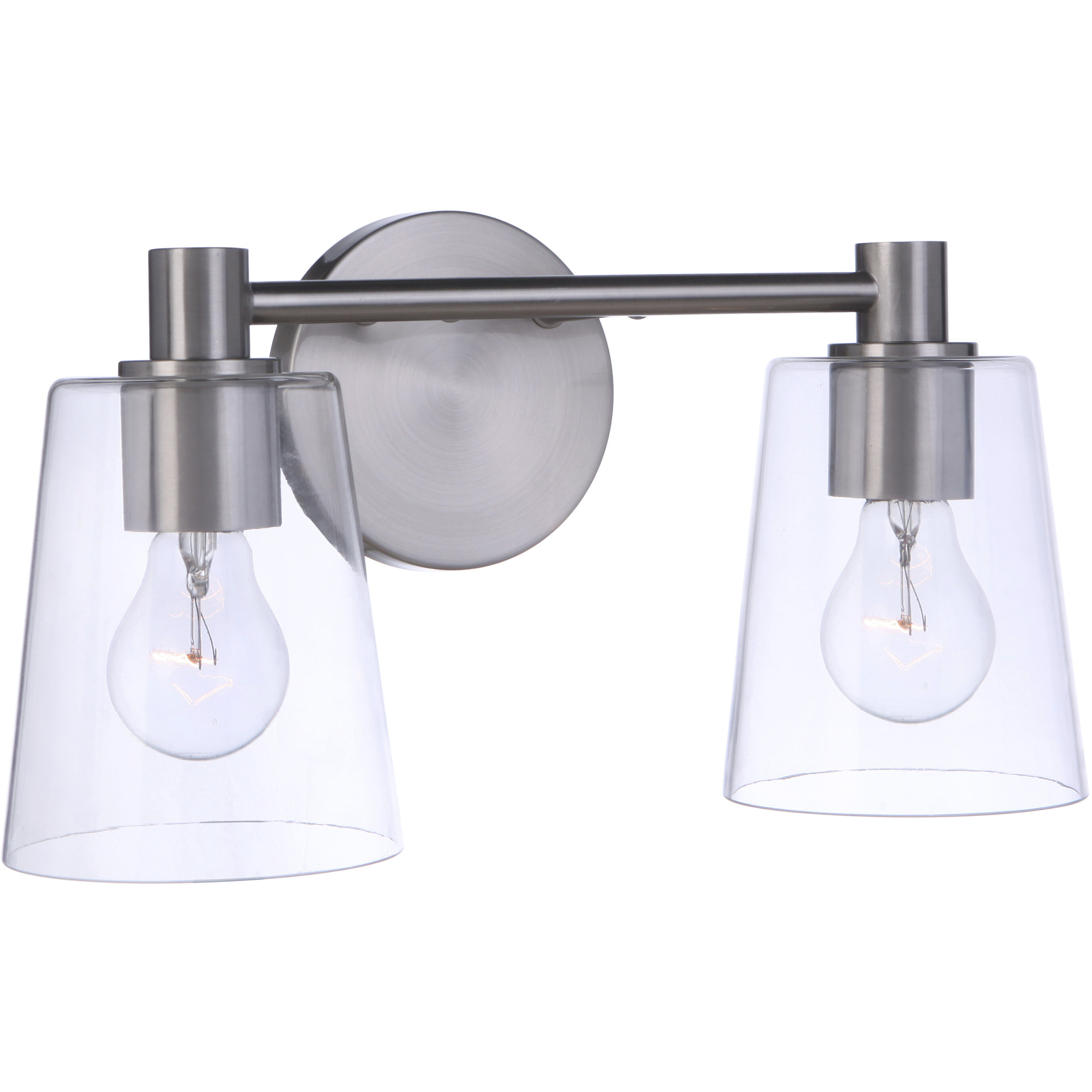 Emilio 2 Light 15 inch Brushed Polished Nickel Vanity Light Wall Light