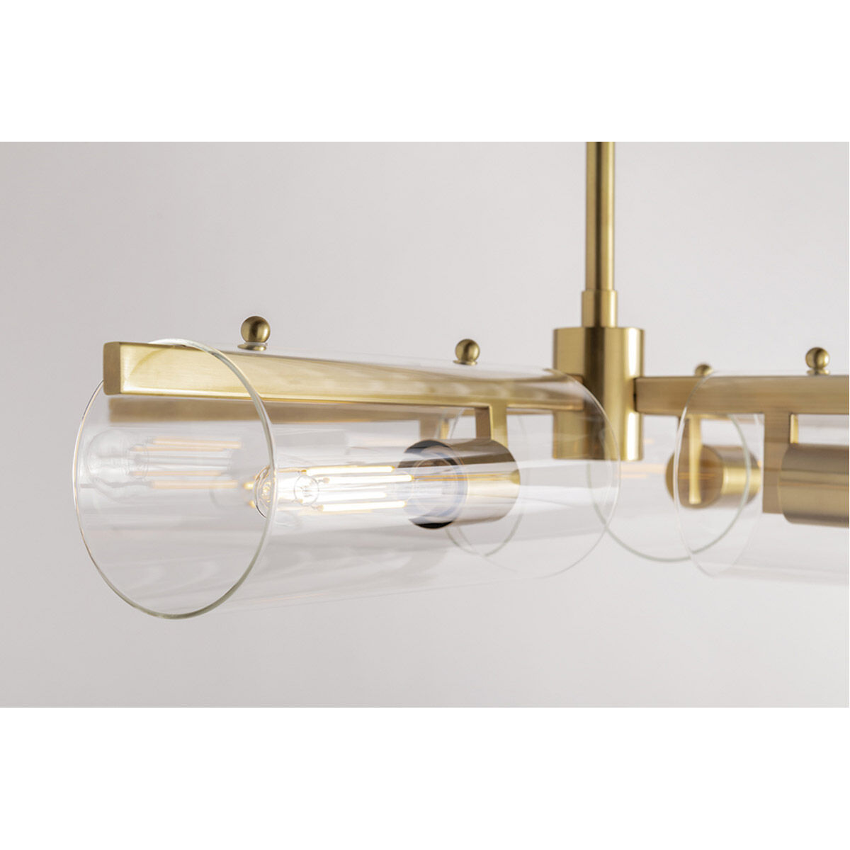 Ariel 4 Light 28 inch Aged Brass Chandelier Ceiling Light