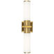 Positano LED 20.8 inch Brushed Brass Bathroom Vanity Wall Light in Satin White