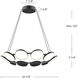 Novel LED 24.63 inch Black Chandelier Ceiling Light