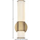 Facet LED 5 inch Heritage Brass Bath Light Wall Light