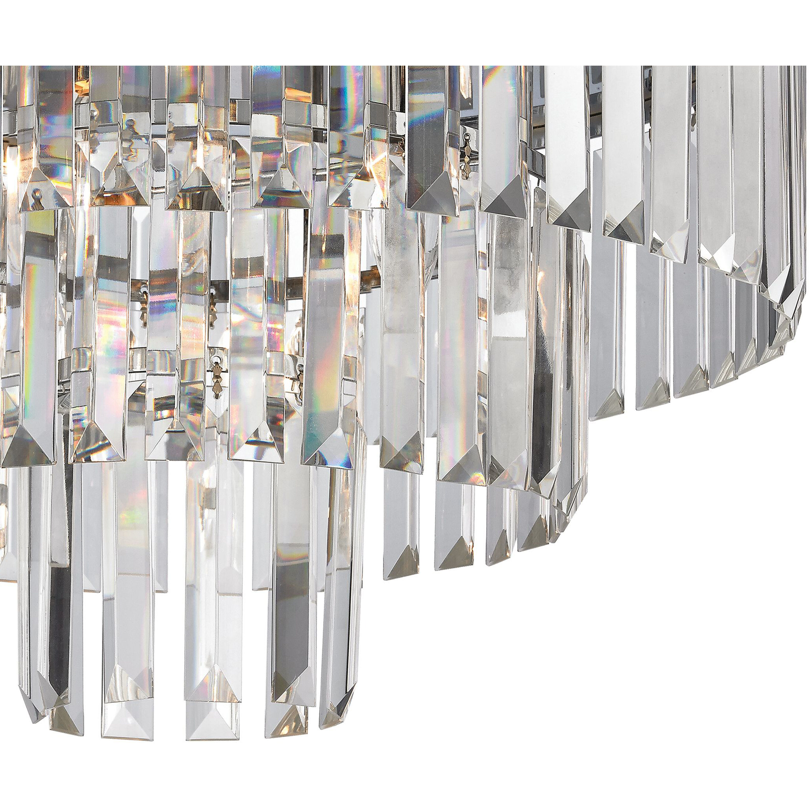 Palacial 3 Light 19 inch Polished Chrome Semi Flush Mount Ceiling Light