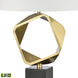 Optical 32 inch 9.00 watt Brass with Black Table Lamp Portable Light