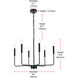 Willa 6 Light 26 inch Black Pendant Ceiling Light