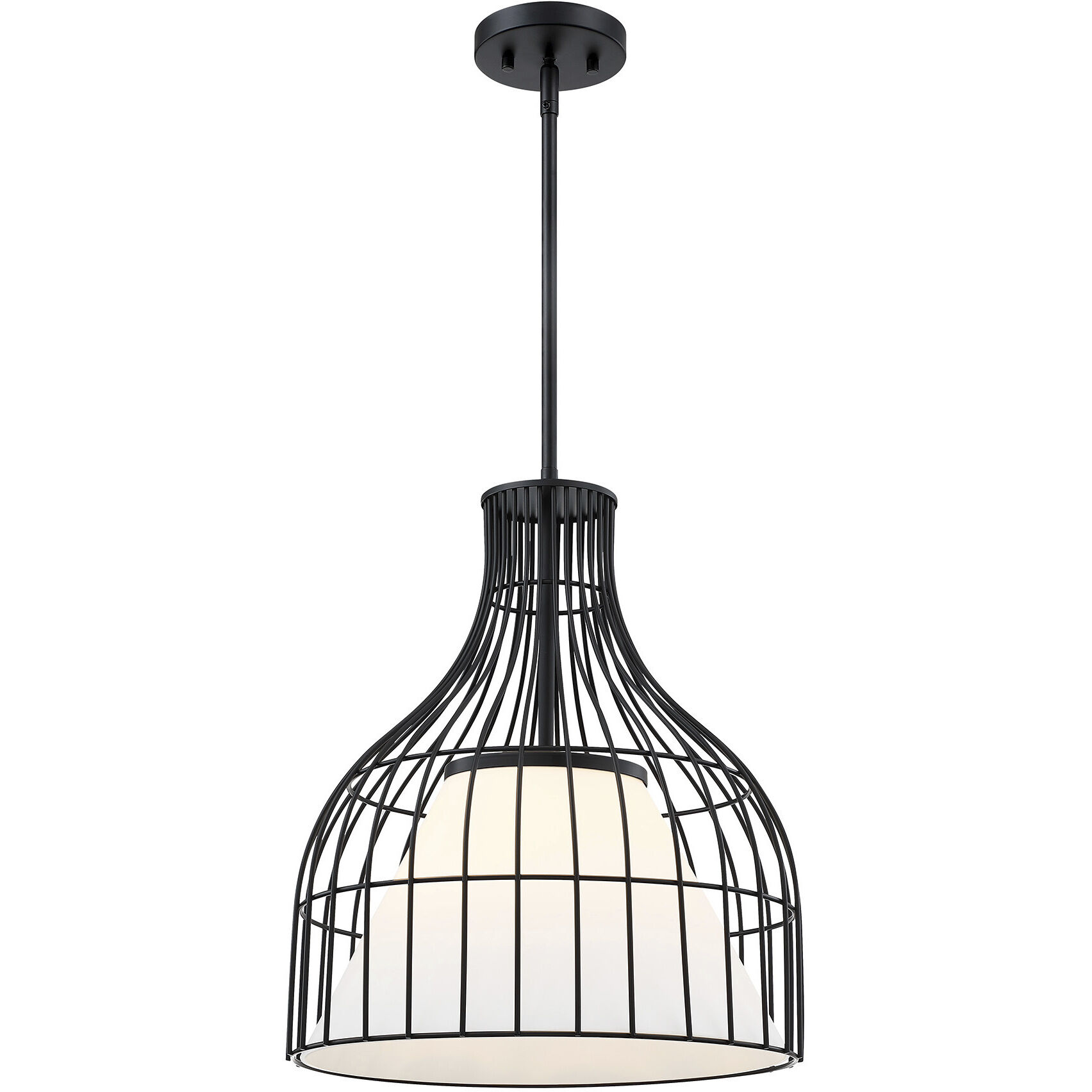 Evensong LED 15.75 inch Matte Black Pendant Ceiling Light