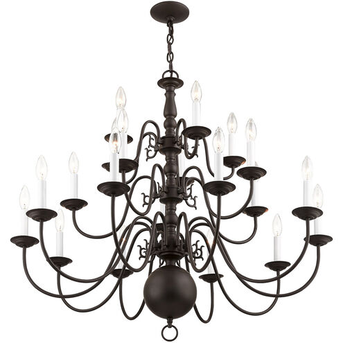 Williamsburgh 20 Light 36 inch Bronze Chandelier Ceiling Light