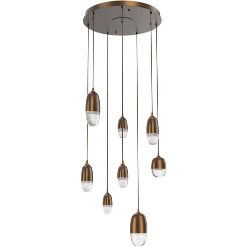 Pebble LED Flat Bronze Chandelier Ceiling Light, Multi-Port