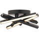 Parallax LED 15 inch Black Semi-Flush Mount Ceiling Light in 3000K, dweLED