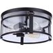 Elliot 3 Light 13 inch Flat Black Flushmount Ceiling Light
