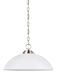 Oslo 1 Light 15.75 inch Brushed Nickel Pendant Ceiling Light