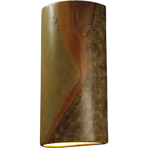 Ambiance Cylinder LED 21 inch Carrara Marble Outdoor Wall Sconce, Really Big